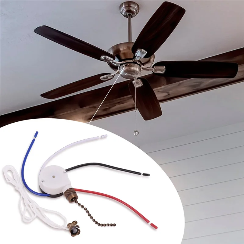 Ceiling Fan Switch Kit 3 Speed 4 Wire, Fan Switch Zipper Speed Control