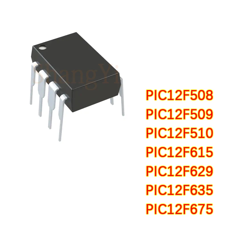 1pcs/lot PIC12F508-I/P 12F509 12F510 12F615 12F629 12F635 675E T DIP8