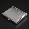 Portable Metal Cigarette Box Case Hold 18pcs Cigarettes Case Box Holder Container Engraved Cigarette Storage Box Case Gift 1