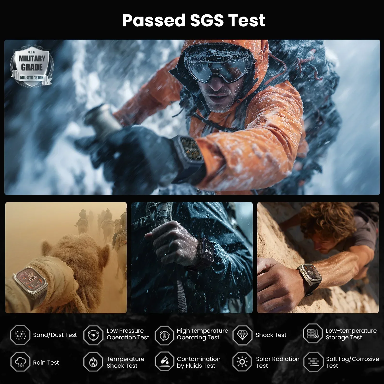 KOSPET Tank M4 Smart Watch Stainless Steel 6-Sat GPS Offline Maps 10ATM Waterproof 45M Dive 24/7 Health Monitor for Android iOS KOSPET Tank M4 Smart Watch Stainless Steel 6-Sat GPS Offline Maps 10ATM Waterproof 45M Dive 24/7 Health Monitor for Android iOS - Image 4