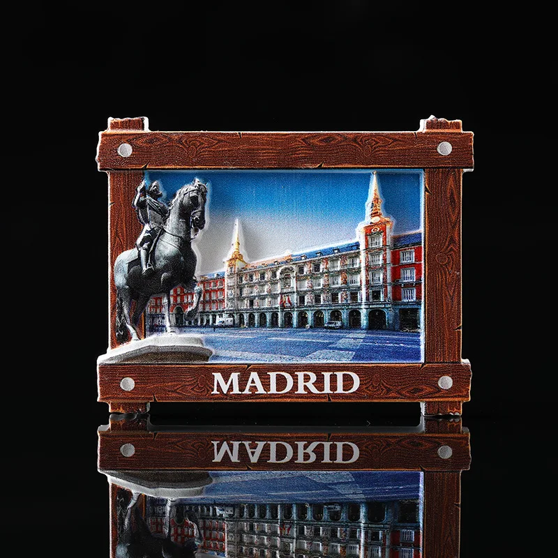 Madrid Spain 3D Fridge Magnet Travel Souvenir Gift,Home & Kitchen  Decoration Magnetic Sticker Madrid Spain Refrigerator Magnet Collection