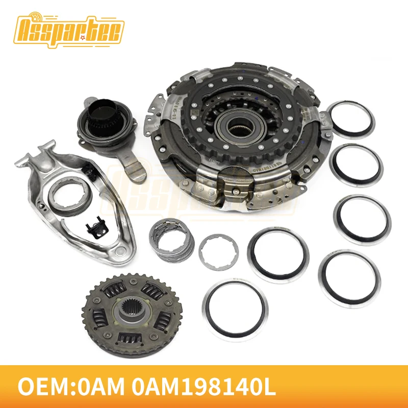 DQ200 0AM DSG Dual Clutch Kit 7speed 0AM198140L For VW Jetta AUDI A3 1.2T 1.4T 1.8T Automatic Transmission 0AM 198140L 602000600