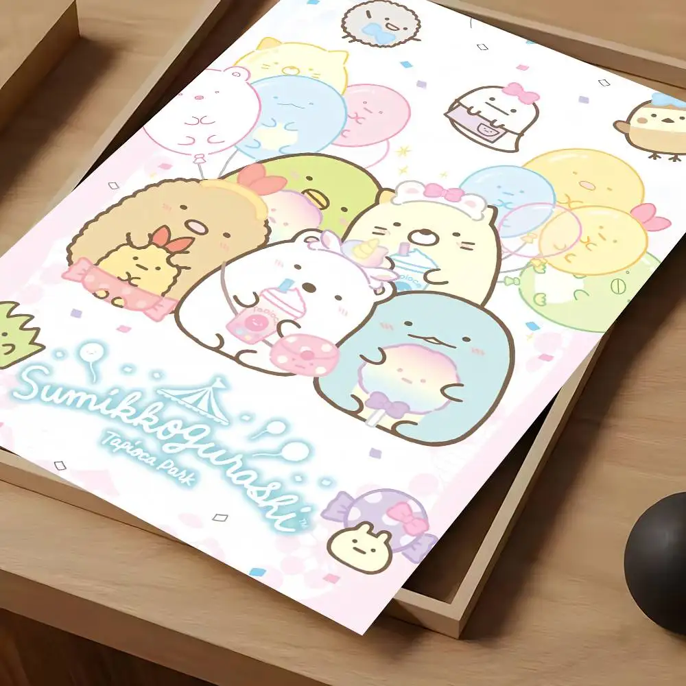 Anime S-Sumikko Gurashi Poster, wasserdicht, Vintage-Filmposter, hochwertiger Wandkunstdruck für Raumdekoration, Geschenk – Detail 13