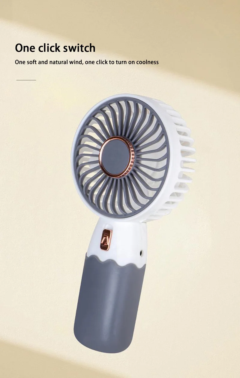 Portable 2-in-1 Mini Electric Fan with Rechargeable USB and Mobile Phone Stand Function
