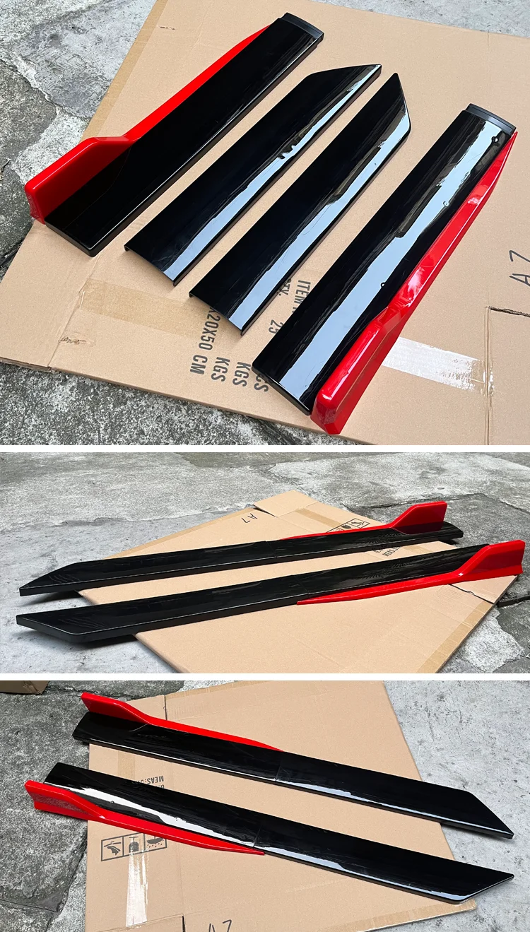 Auto Seite Rock Verlängerung Splitter Rocker Panels Lip Stoßstange 4 stücke Für Golf 7 Gti Sitz Ibiza 6l Clio 4X5 E53 W177 W211 W205 Audi A – Detail 2