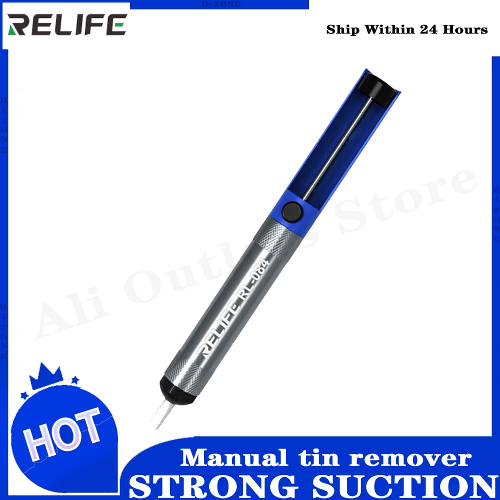 

RELIFE RL-084 Desoldering Pump Suction Tin Gun Soldering Sucker Pen Removal Vacuum Soldering Iron Desolder Hand Welding Tools