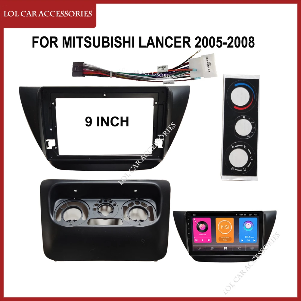 9นิ้วรถวิทยุ Fascias สำหรับ MITSUBISHI Lancer IX 2005 2008 2 Din DVD