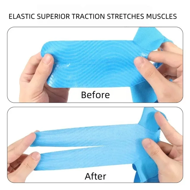 Elastic Pre-Cut Knee Support Muscle Tape Colorful Kinesiology Tape Waterproof Breathable Athletic Tape Anti-Strain Tension Tape 5