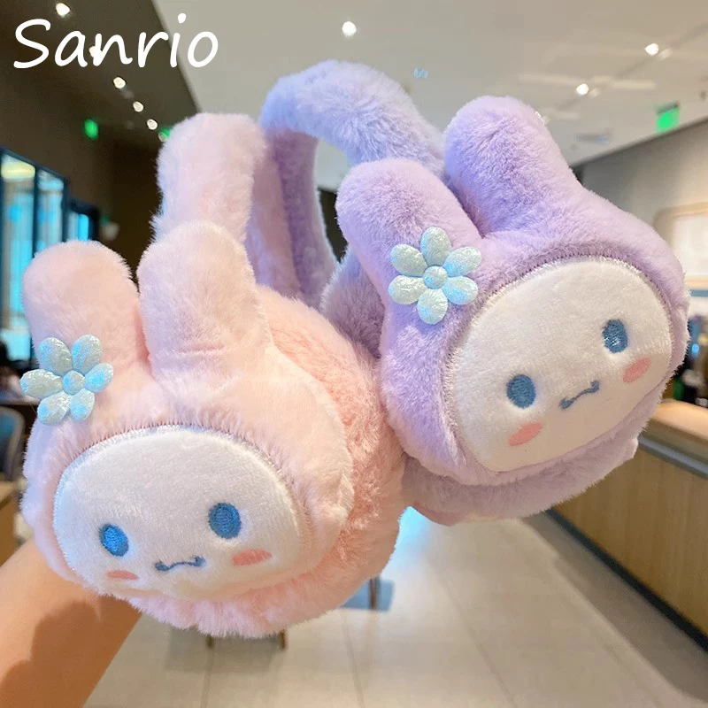 

Sanrio My Melody Cute Plush Kids Earmuffs Autumn and Winter Thickened Baby Ear Warmers Kawaii Comfortable Padded Ear Covers