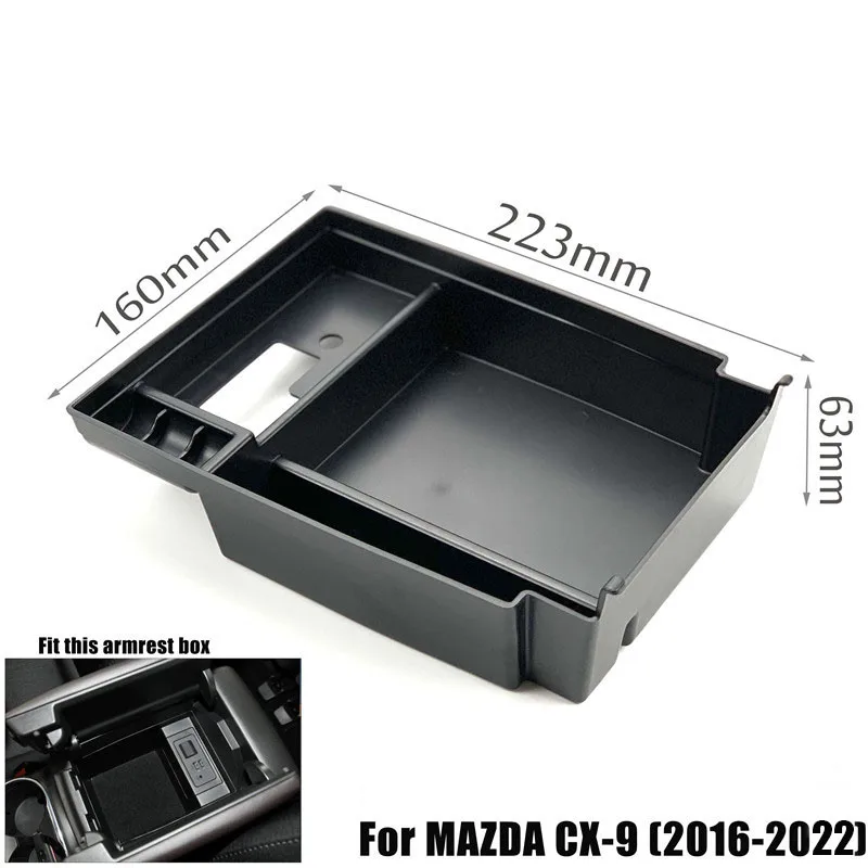 자동차 스타일링 액세서리 중앙 팔걸이 상자 보관 트레이 장갑 팔레트, MAZDA 3 6 AXELA ATENZA CX-5 CX5 CX-8 CX8 CX-9 CX9