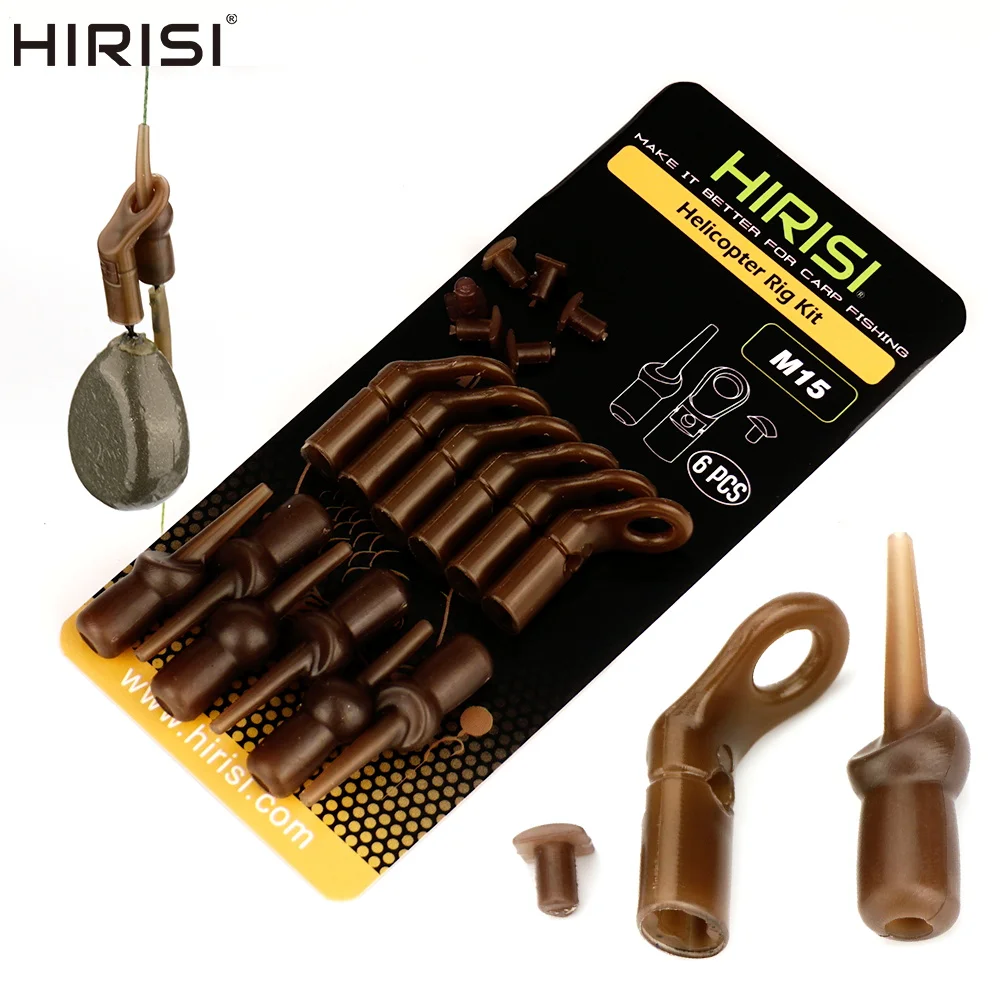 Hirisi 6set Karpfen Angeln Drop Off Run Ring Gummi Perlen Angeln Zubehör Für Karpfen Chod Hubschrauber Rigs Terminal Tackle