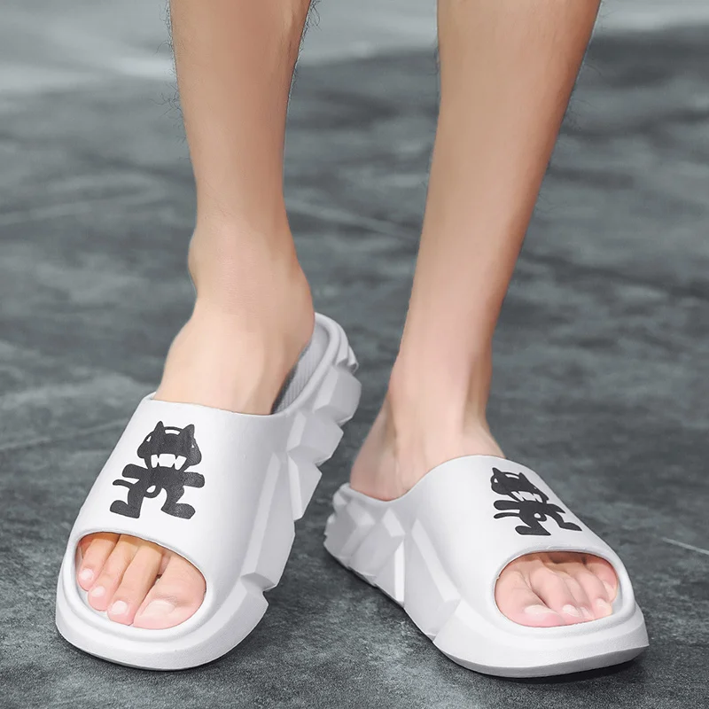 Tofflor för kvinnor och män Halkfria tofflor för inomhus utomhus Slip Bekväma mjuka skumsliders med tjock sula_voghion.com