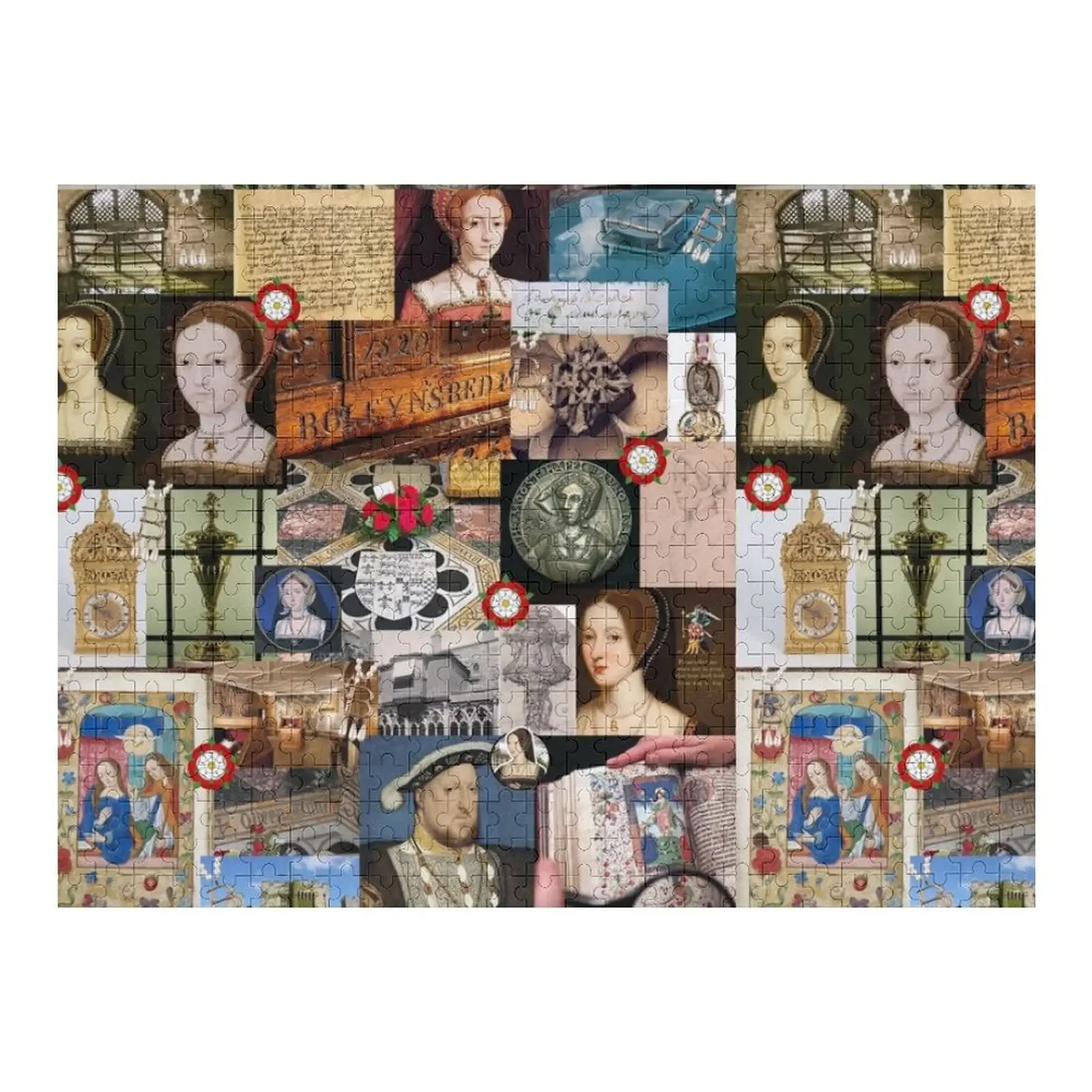 Anne Boleyn Collage Jigsaw Puzzle Woodens For Adults Wooden Decor Paintings Name Wooden Toy Puzzle six the musical queens portraits aragon boleyn seymour cleves howard parr jigsaw puzzle picture puzzle