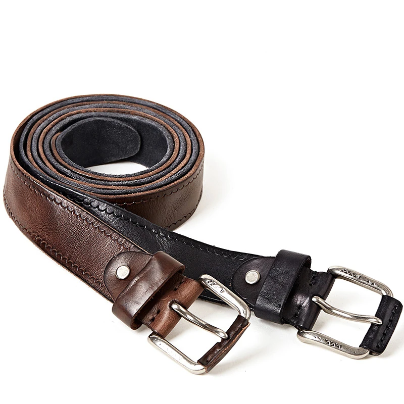 38mm Full Grain Mens Belts Luxury Cowhide Casual Jeans Belts Rugged