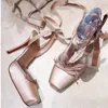 Women Lace-Up High Heeled Shoes for Woman's Square Toe Thin Heels Platform Pumps Mujer Pleated Slingback Wedding Luxury Sandals 6