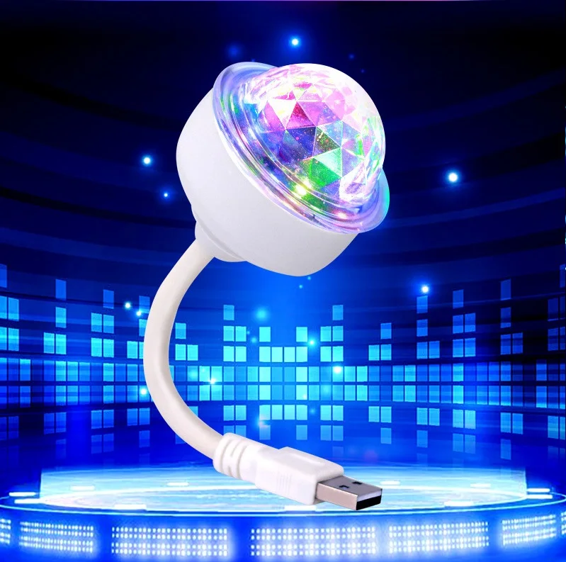 Mini Boule Disco Rgb Multicolore, Usb, Lumière Stroboscopique Magique,  Éclairage Dj Pour Fête, Son, Auto, Voiture, Atmosphère, Décoration De Salle  - Éclairage De Scène Effet - AliExpress