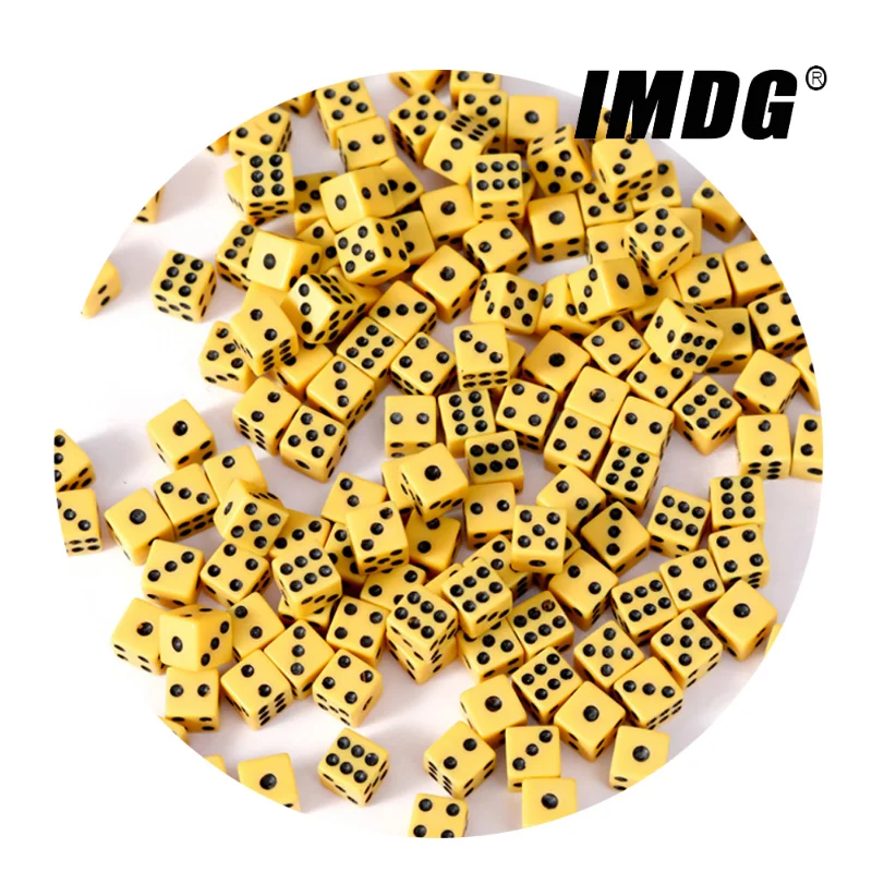 Acrylic Square Corner Dice 8mm 100pcs/Pack Right Angle Automatic Mahjong Jigsaw Puzzle Mini Game Cubes