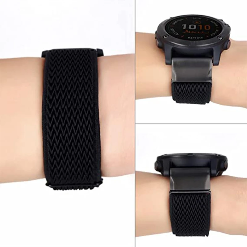 Essidi 22mm New Elastic Nylon Watch Band For Garmin Fenix 7 6 5 Plus Pro GPS Approach S60 Bracelet Strap Loop For Forerunner 945