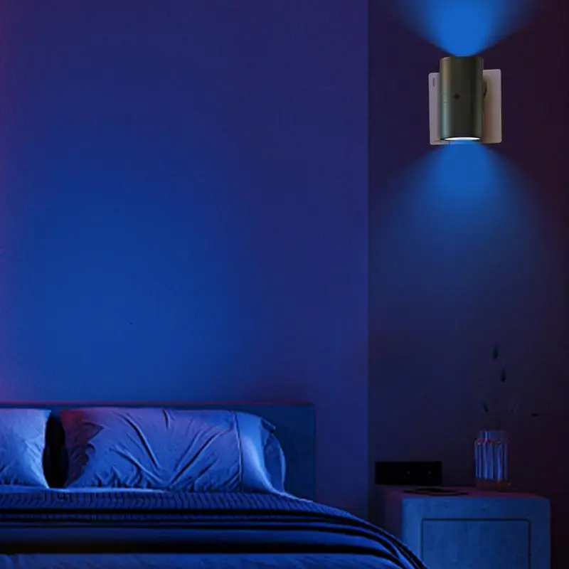 LED Night Light Dusk to Dawn Sensor Dimmable RGB Night Lamp Smart Remote Control Plug-in Wall Ambient Light Home Decoration