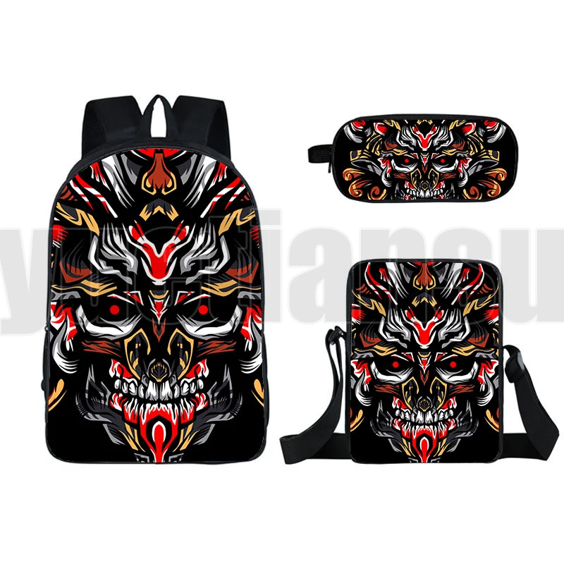 

3D Wolf Dragon Backpack Women High Quality Travelbag Men Monster Skull Rucksacks Abstraction Animals Tiger Lion Viking Schoolbag