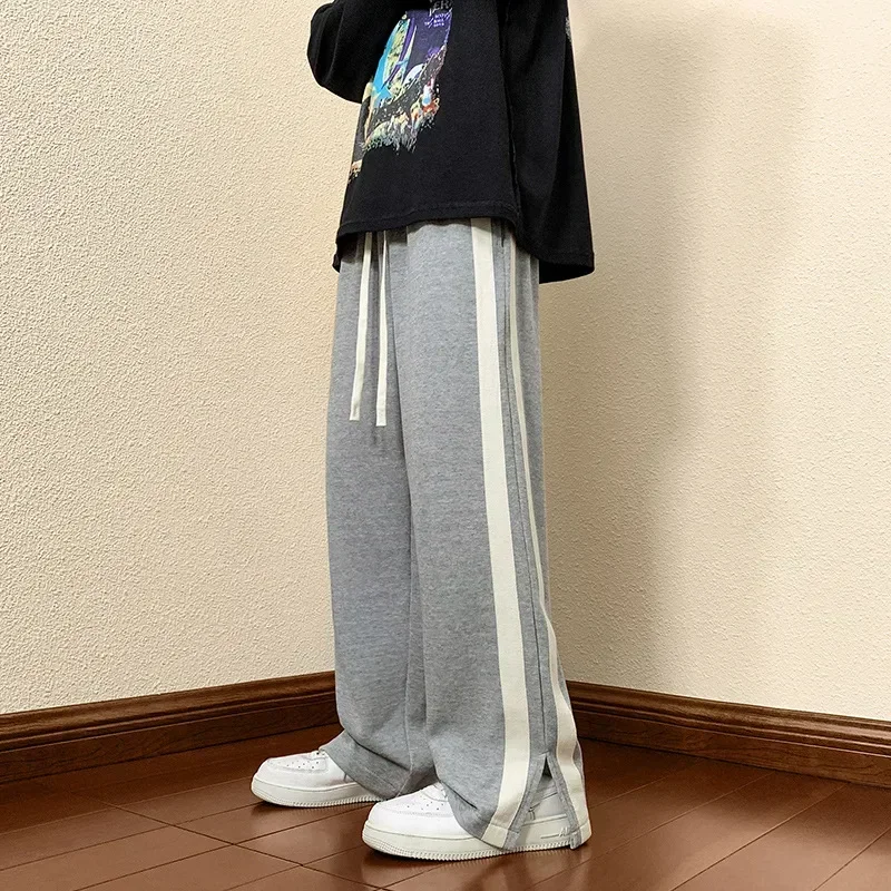 Autumn Men Casual Wide-Leg Pants Korean Version Hip Hop Men wide leg pants wide leg sweatpants