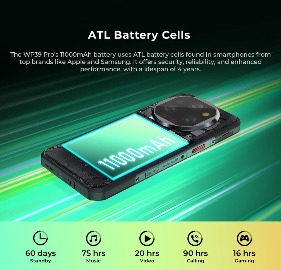 Oukitel WP39 Pro 5G 頑丈なスマートフォン 12+24GB 36GB メモリ 512GB