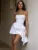 Sexy Strapless Bow Tight Short Skirt For Women  Summer New Elegant Flower Decoration Backless Party Evening Dress