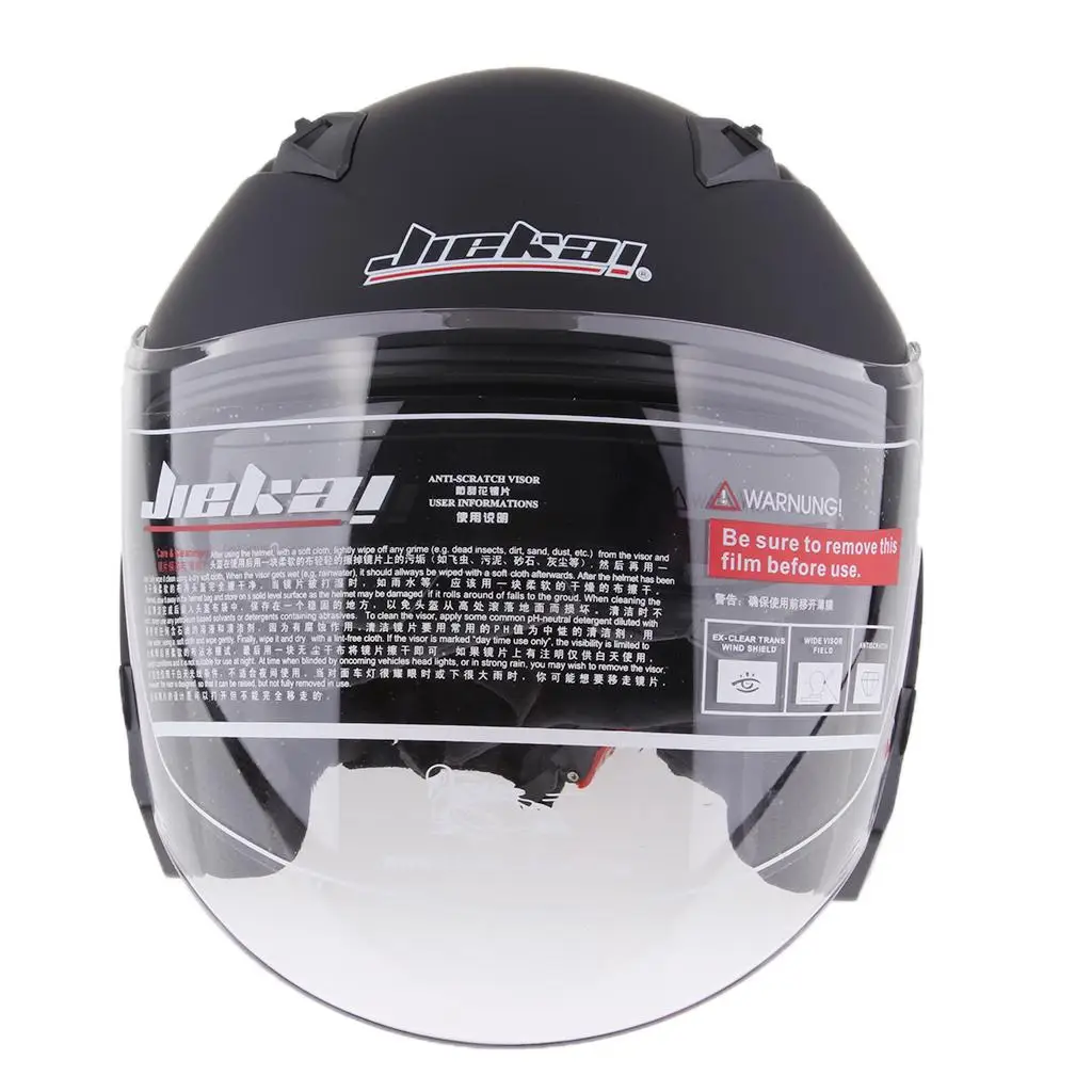 Motorcycle Bike 3/4 Open Face Half Helmet Full Visor Helmets High Quality Lightweight ABS Plastic Design Buffer