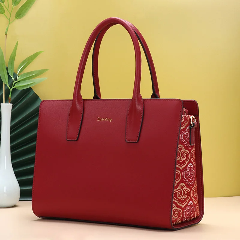 thumbnail image 1 of 2023 Nuevo bolso elegante para mujer, bolso nacional chino chic, bolso bordado, bandolera para madres, bolso de hombro, 1 of 5