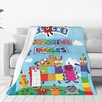 N-Numberblocks-s Cartoon Blankets Flannel Summer Air Conditioning Anime Multi-function Warm Throw Blanket for Sofa Bedspreads 1