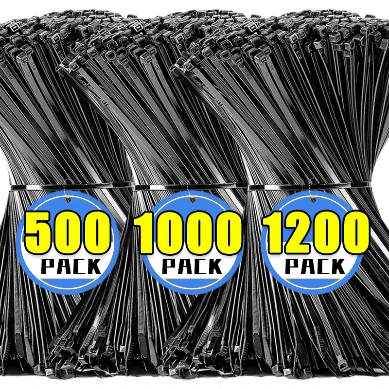 Wholesale Self Locking Nylon Cable Ties Plastic Cord Tie Heavy Duty Cables Fastening Rings Loop Hardware Organizer Wire Straps - Image 6