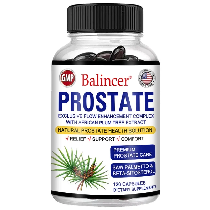 Saw Palmetto Sitosterol Capsules for Men's Prostate Health Hair Growth Urinary Tract Frequent Urination saw palmetto supplement
