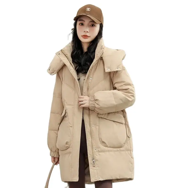 

23 New modelsFashion fashionmonger texture plus size cotton-padded coat thickened 2023 Winter new mid-length fashionable all-mat