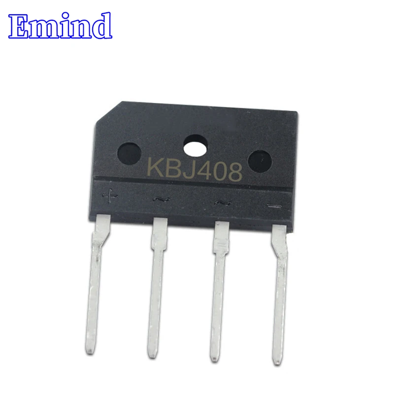 

20/50/100/200/500Pcs KBJ408 Bridge Rectifier KBJ4K Bridge Stack 4A/800V KBJ Footprint Flat Bridge Cutable Foot