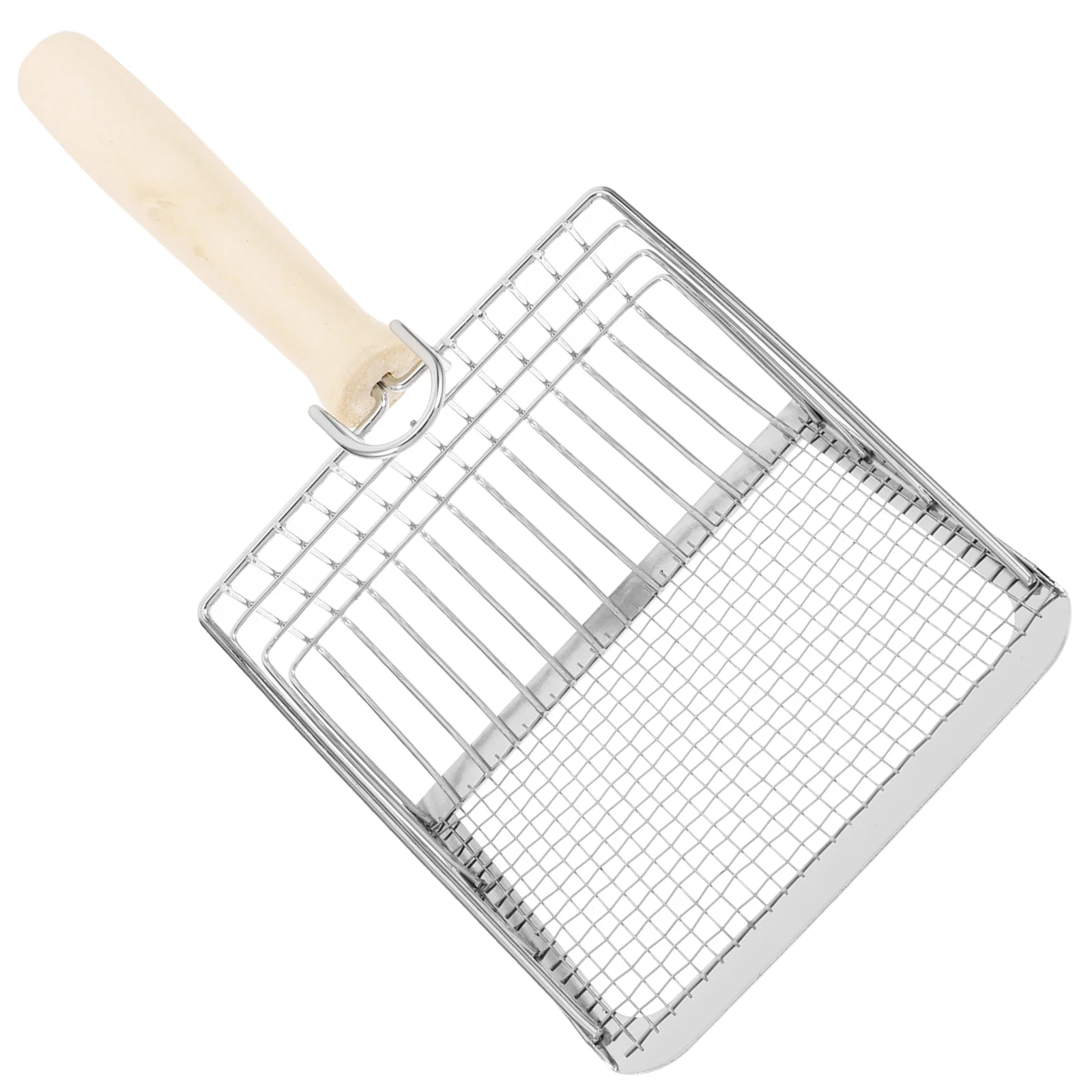 

Cat Litter Scoop Deep Poop Lifter Wooden Handle Pet Litter Scoop Sifter