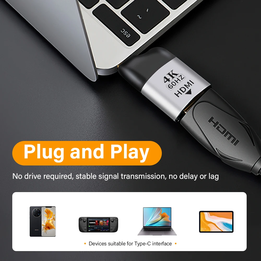 Universal USB-C to 8K/4K Multi-Display Converter: HDMI, VGA, DP & Mini DisplayPort Adapter
