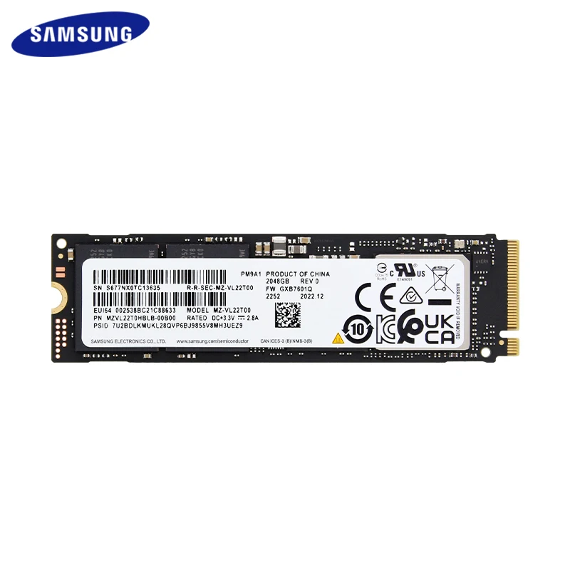 内蔵型SSD Samsung PM9A1 NVMe SSD 2048GB 2TB Samsung switches up with the lightning-fast PCie 4.0 PM9A1