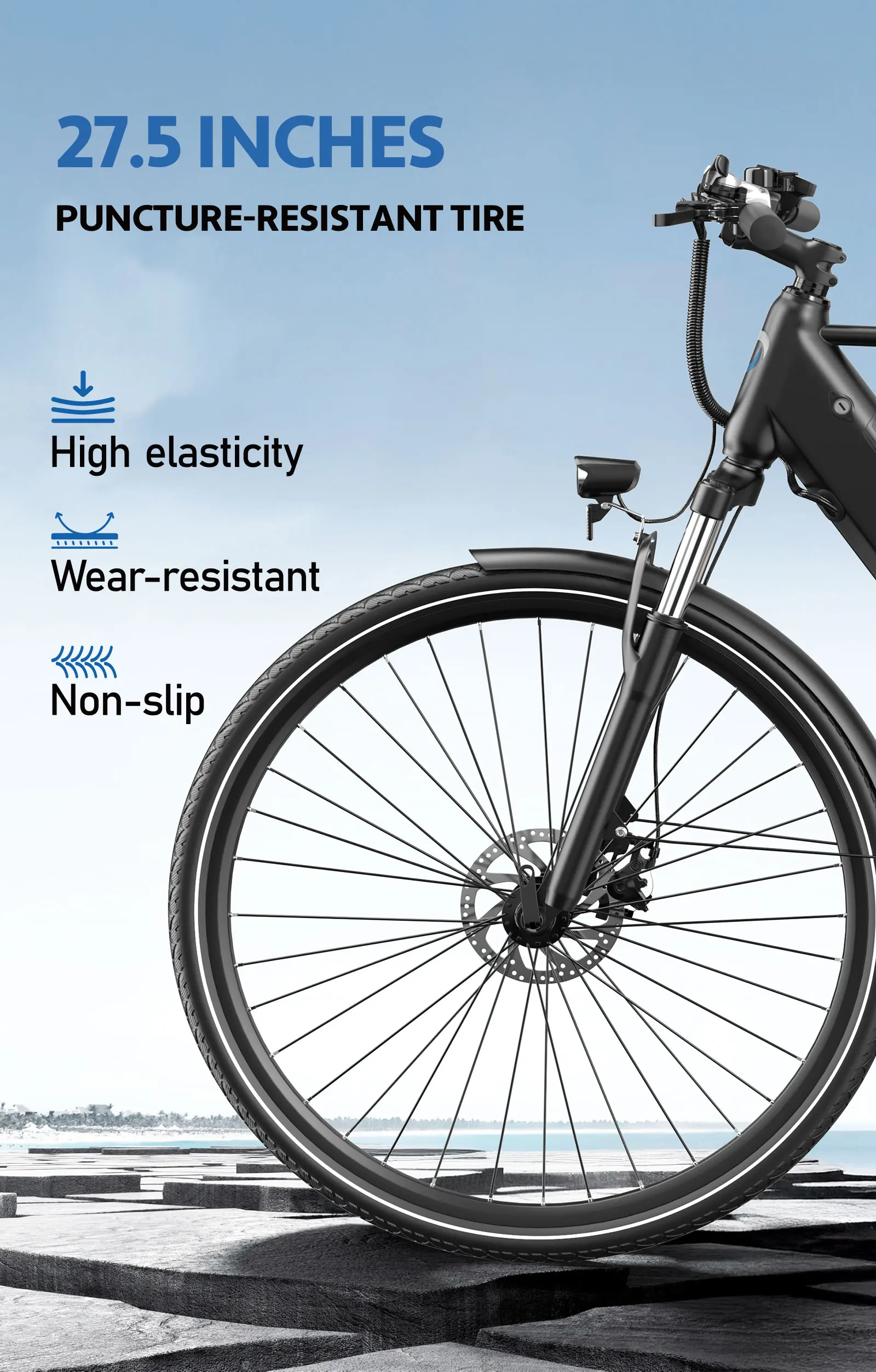 DUOTTS C29 Lite E-Bike 250W Motor 36V13AH Akku 27,5 Zoll Reifen Erwachsenen-City-Pendler-Elektrofahrrad – Detail 7