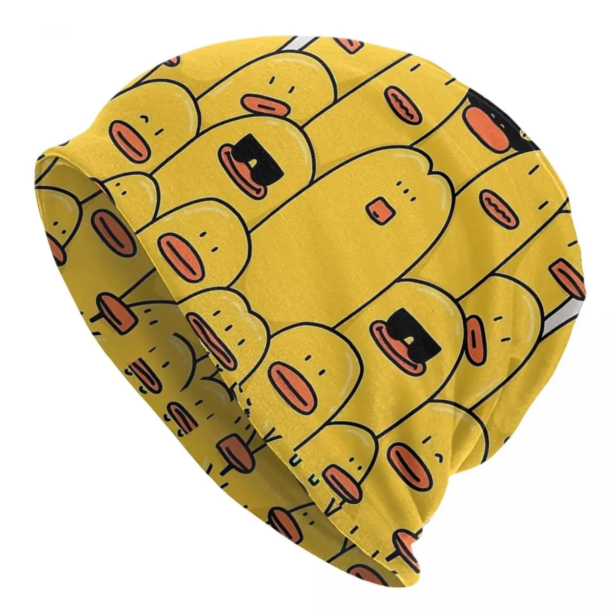 

Yellow Funny Men and women Knitted Hat Yellow Classic Rubber Duck Beanies Hat For Men And Women Outdoor Hat