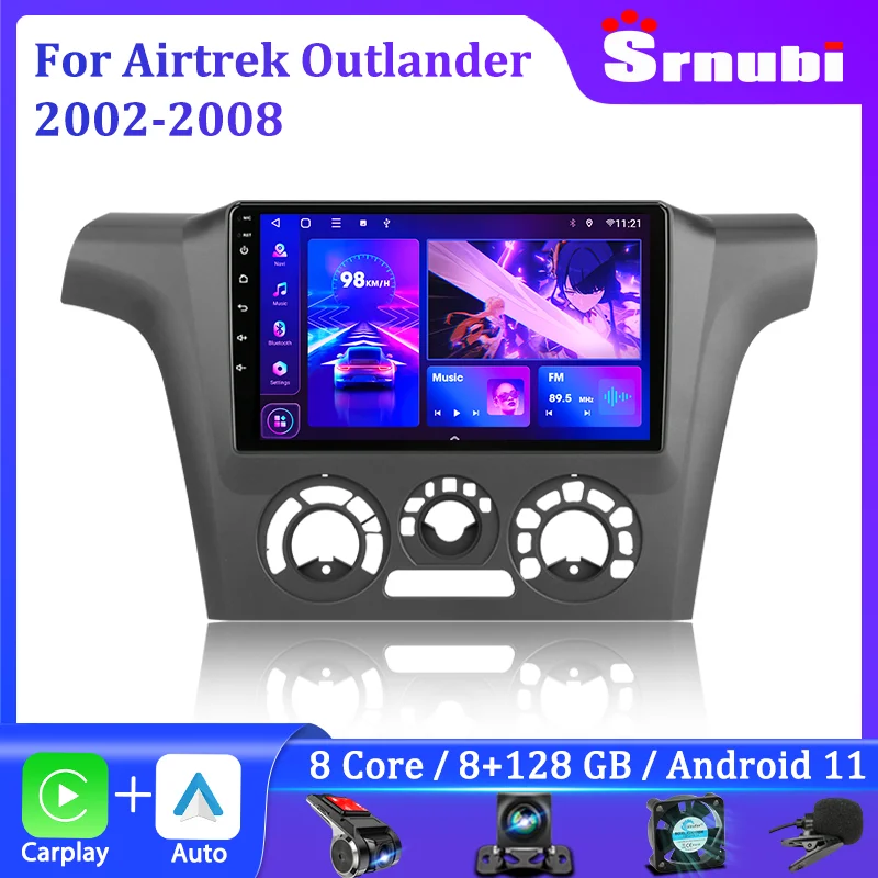 

Srnubi 2Din Car Radio for Mitsubishi Airtrek Outlander 1 2002-2008 Android Carplay Atuo Multimedia Player GPS Stereo Head Unit
