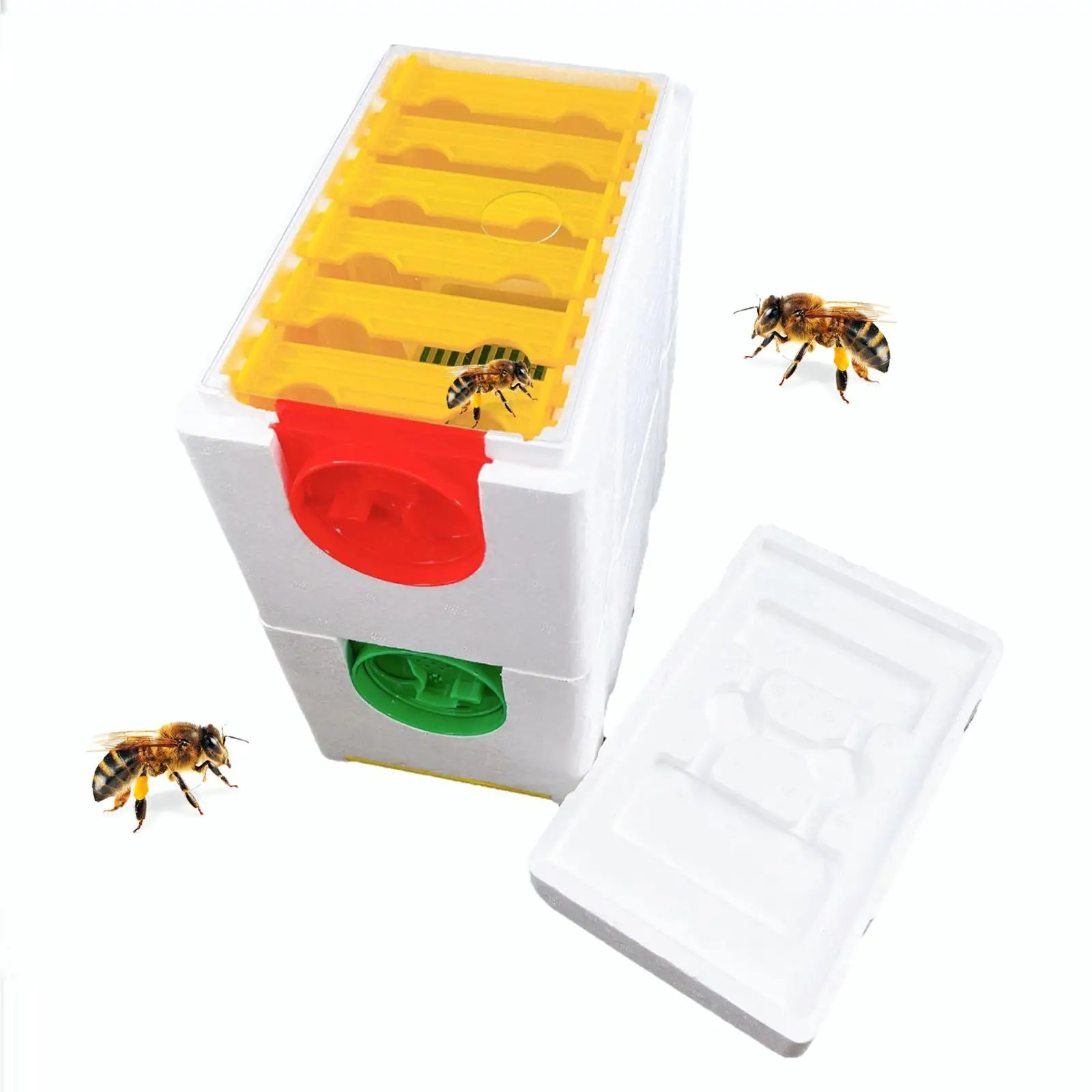 Queen Bees Rearing Box Double Layer Beekeeping 10 Frames Foam Hives Box Bees Mating Box DIY Beekeeping Hives Reserve Tools beekeeping tools,bee breeding box