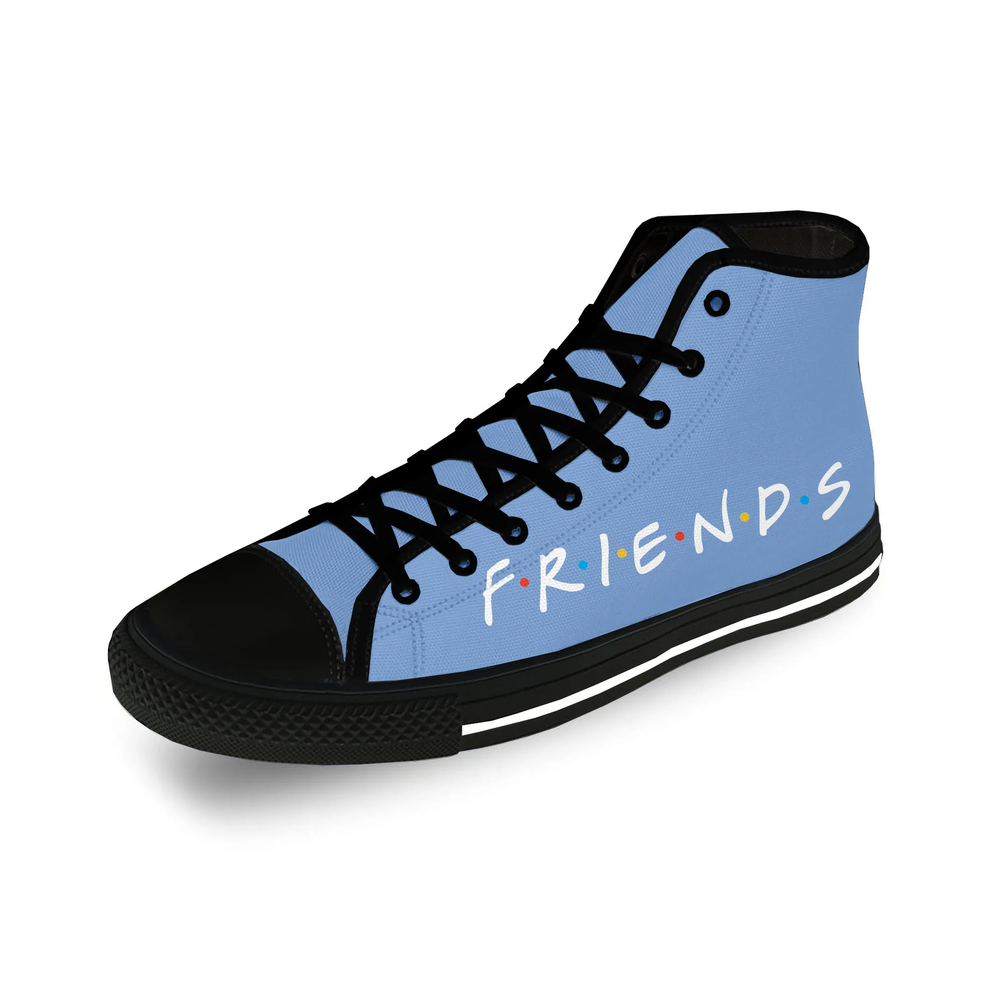 Friends TV Show Anime Cartoon Casual Cloth 3D Print High Top Canvas Fashion Shoes Men Women Lightweight Breathable Sneakers