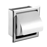 Stainless Steel Recessed Toilet Paper Holder Wall Toilet Paper Holder Modern Style Toilet Paper Holder Recessed Tissue Roll D 2