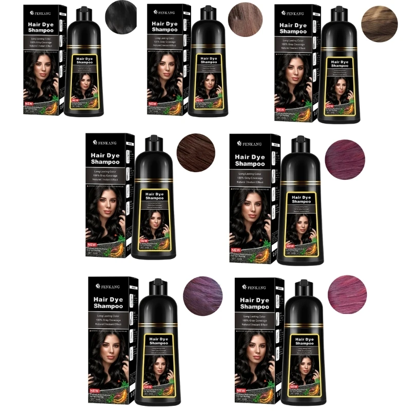 

Dye Natural Organic WhiteHair Color Permanent Hair Coloring Shampoo Long Lasting Dropship