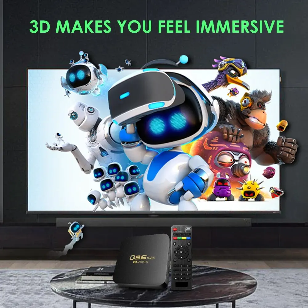 WIFI 4K Smart TV Box 2.4/5G Android 10.0 Media Player Android Quad Core smart tv box
