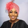 Ladies turbans pure color big flower mesh style accessible luxury wedding important occasions wear forehead cross fashion turban hatAfrican Zahra Cap 3