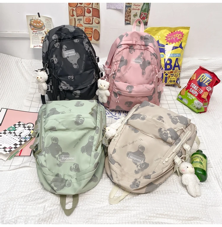 Middle school backpack female INS Korean version of high school students backpack 2022 new grade five and six backpack Stylish Backpacks