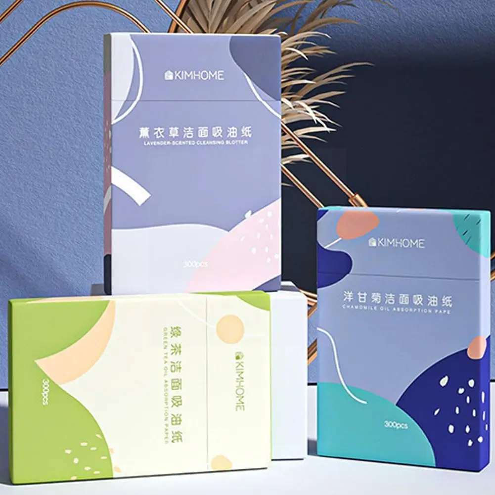 Face Oil Absorbing Paper 300sheets/pack Green Tea Facial Oil Blotting Sheets tools Oil Face Cleansing Paper Control makeup Beauty Absorbent Paper N8Z0