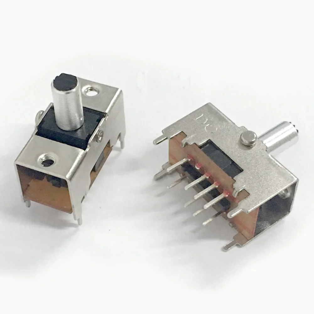 10 개/몫 TS-23E02 토글 스위치 AT10 더블 리셋 네 고정 피트 레버 스위치 빈티지 라디오 스위치 8Pin 토글 리셋 스위치