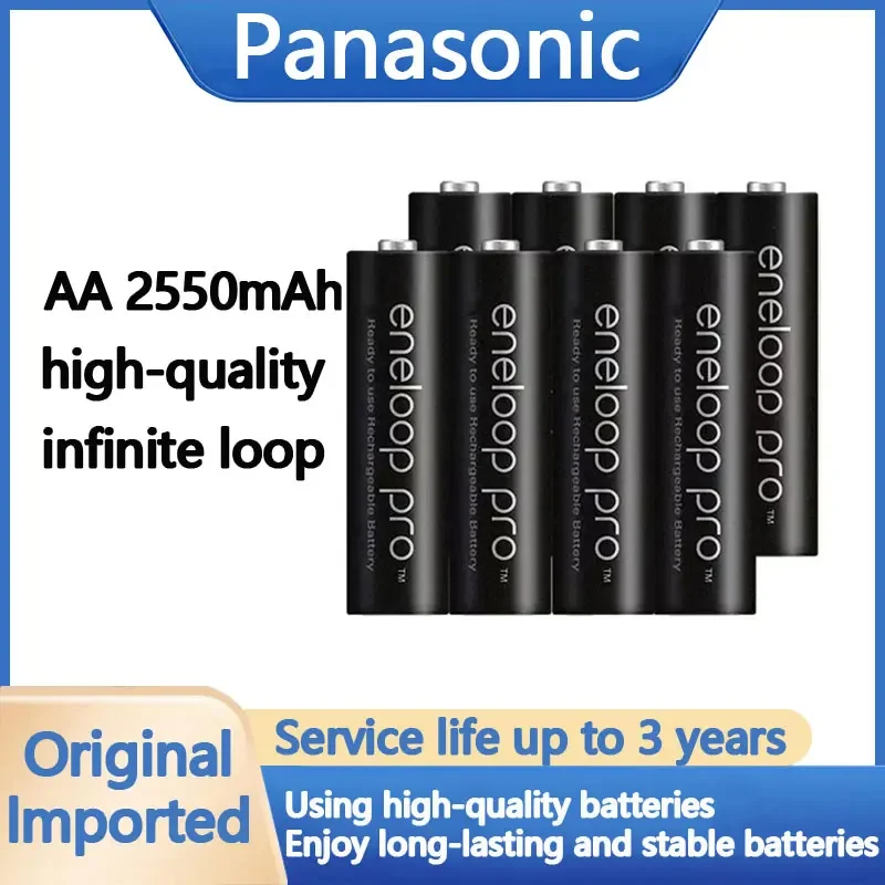 100% Panasonic Eneloop Batteria Originale Pro Aa 2550Mah 1.2V Ni-Mh Fotocamera Torcia Giocattolo Batterie Ricaricabili Precaricate
